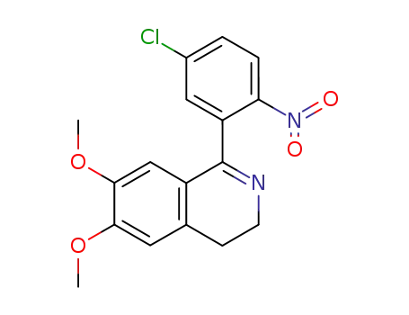 Molecular Structure of 62206-13-7 (1-(5-CHLORO-2-NITROPHENYL)-3,4-DIHYDRO-6,7-DIMETHOXYISOQUINOLINE)