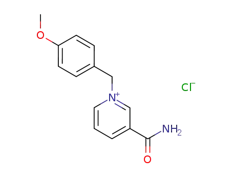 Molecular Structure of 63828-55-7 (Pyridinium, 3-(aminocarbonyl)-1-[(4-methoxyphenyl)methyl]-, chloride)