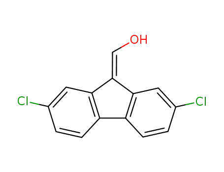 Molecular Structure of 122237-22-3 (2,7-dichloro-9-(hydroxymethylene)fluorene)