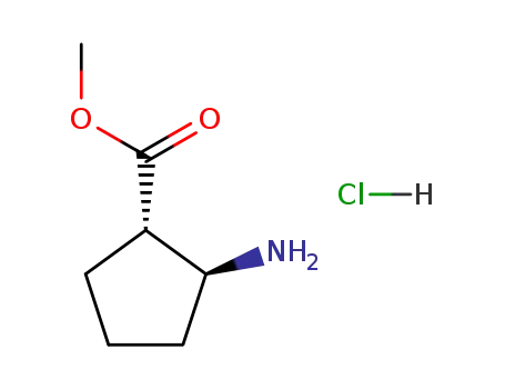 Molecular Structure of 136237-67-7 ((1S,2S)-2-Amino-cyclopentanecarboxylic acid methyl ester; hydrochloride)