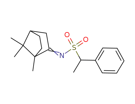 Molecular Structure of 129502-35-8 (1-Phenyl-ethanesulfonic acid [1,7,7-trimethyl-bicyclo[2.2.1]hept-(2E)-ylidene]-amide)