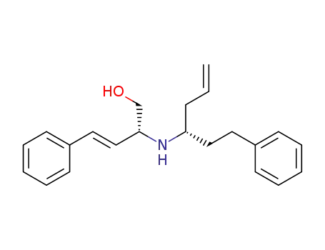 Molecular Structure of 505085-82-5 (3-Buten-1-ol, 4-phenyl-2-[[(1S)-1-(2-phenylethyl)-3-butenyl]amino]-,
(2R,3E)-)