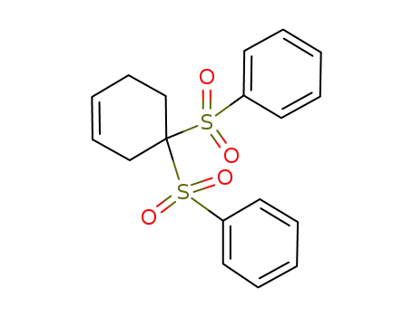 Molecular Structure of 95881-72-4 (Benzene, 1,1'-[3-cyclohexen-1-ylidenebis(sulfonyl)]bis-)