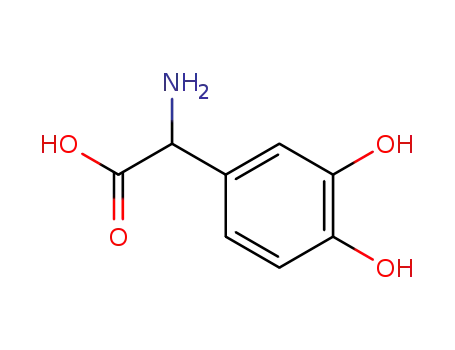 Molecular Structure of 138-62-5 (AMINO-(3,4-DIHYDROXY-PHENYL)-ACETIC ACID)