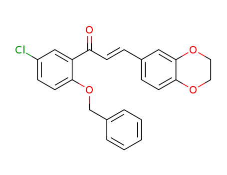 Molecular Structure of 96755-15-6 (1-(2-benzyloxy-5-chlorophenyl)-3-(6-benzodioxan-1,4-yl)propenone)