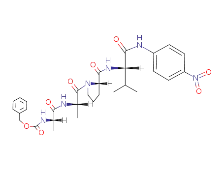Molecular Structure of 90105-43-4 (L-Valinamide,
N-[(phenylmethoxy)carbonyl]-L-alanyl-L-alanyl-L-prolyl-N-(4-nitrophenyl)-)