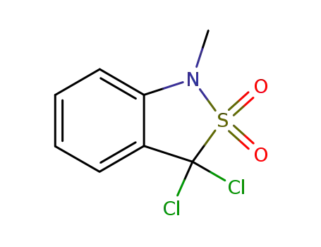 Molecular Structure of 500857-82-9 (2,1-Benzisothiazole, 3,3-dichloro-1,3-dihydro-1-methyl-, 2,2-dioxide)