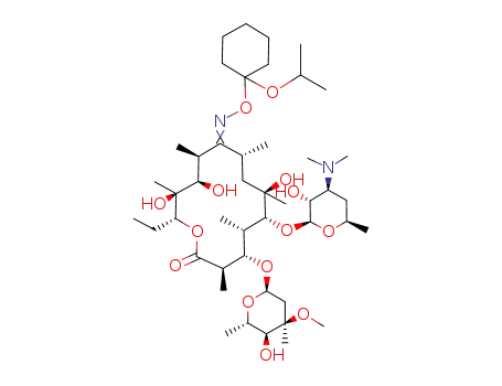 Molecular Structure of 129288-91-1 (9-{O-[1-(1-methylethoxy)-cyclohexyl]oxime}-erythromycin)