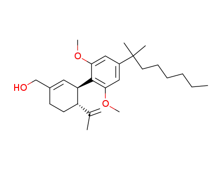 Molecular Structure of 380495-67-0 (1-Cyclohexene-1-methanol,
3-[4-(1,1-dimethylheptyl)-2,6-dimethoxyphenyl]-4-(1-methylethenyl)-,
(3R,4R)-)