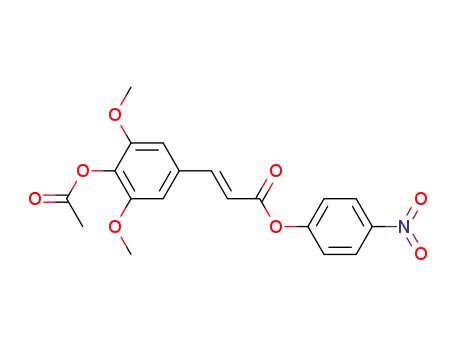 2-Propenoic acid, 3-[4-(acetyloxy)-3,5-dimethoxyphenyl]-, 4-nitrophenyl
ester, (E)-