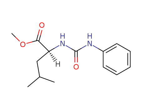 Molecular Structure of 104060-52-8 (L-Leucine, N-[(phenylamino)carbonyl]-, methyl ester)