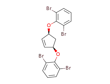 Molecular Structure of 79020-64-7 (Benzene, 1,1'-[4-cyclopentene-1,3-diylbis(oxy)]bis[2,6-dibromo-, cis-)