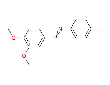 Molecular Structure of 67101-90-0 (1,2-dimethoxy-4-<<(4-methylphenyl)imino>methyl>benzene)