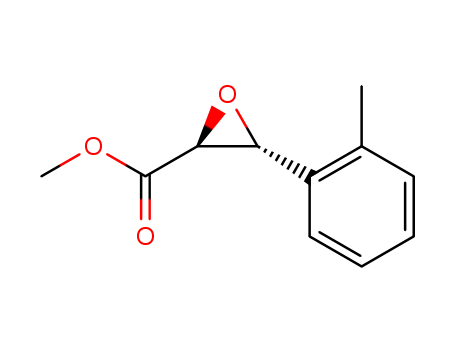 Molecular Structure of 121638-45-7 (Oxiranecarboxylic acid, 3-(2-methylphenyl)-, methyl ester, (2R,3S)-rel-)