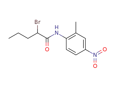 Molecular Structure of 83473-12-5 (2-Bromo-pentanoic acid (2-methyl-4-nitro-phenyl)-amide)