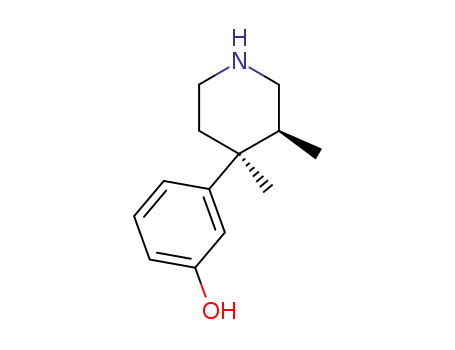 Molecular Structure of 145678-87-1 ((+)-(3R,4S)-3,4-DIMETHYL-4-(3-HYDROXYPHENYL)PIPERIDINE)