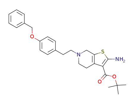 2-amino-6-[2-(4-benzyloxyphenyl)ethyl]-4,5,6,7-tetrahydrothieno[2,3-c]pyridine-3-carboxylic acid tert-butyl ester