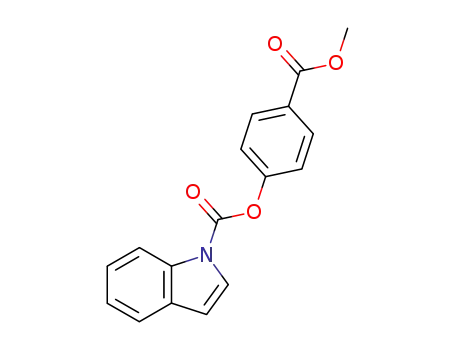 Molecular Structure of 109242-03-7 (Indole-1-carboxylic acid 4-methoxycarbonyl-phenyl ester)