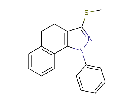 Molecular Structure of 871110-19-9 (3-METHYLTHIO-1-PHENYL-4,5-DIHYDRO-1H-BENZO[G]INDAZOLE)