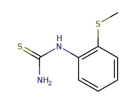 Molecular Structure of 59084-10-5 (1-[2-(METHYLTHIO)PHENYL]-2-THIOUREA)