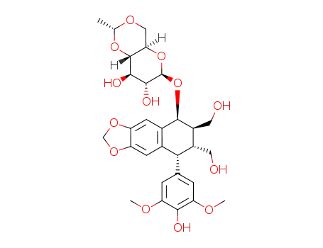 (2R,4aR,6R,7R,8R,8aS)-6-[(5S,6R,7R,8R)-8-(4-Hydroxy-3,5-dimethoxy-phenyl)-6,7-bis-hydroxymethyl-5,6,7,8-tetrahydro-naphtho[2,3-d][1,3]dioxol-5-yloxy]-2-methyl-hexahydro-pyrano[3,2-d][1,3]dioxine-7,8-diol