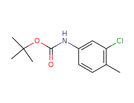 Molecular Structure of 100282-49-3 (Carbamic acid, (3-chloro-4-methylphenyl)-, 1,1-dimethylethyl ester)