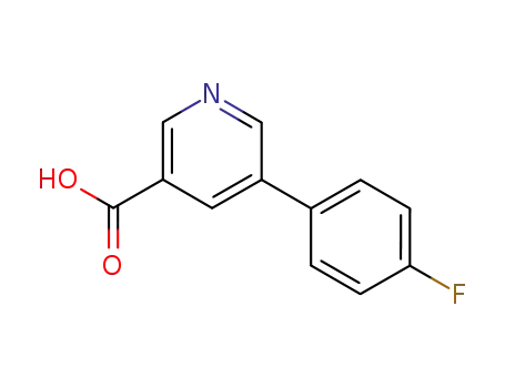 Molecular Structure of 364064-17-5 (3-(4-FLUOROPHENYL)-5-PYRIDINECARBOXYLIC ACID)