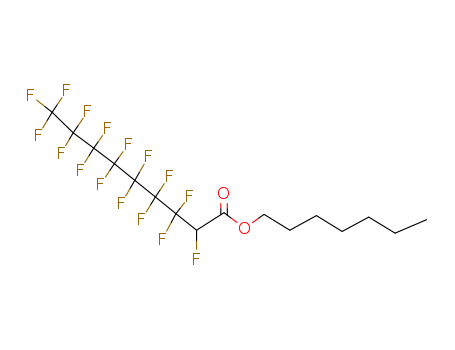 Molecular Structure of 118645-97-9 (Nonanoic acid, 2,3,3,4,4,5,5,6,6,7,7,8,8,9,9,9-hexadecafluoro-, heptyl
ester)