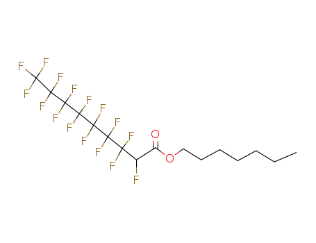 Molecular Structure of 118645-97-9 (Nonanoic acid, 2,3,3,4,4,5,5,6,6,7,7,8,8,9,9,9-hexadecafluoro-, heptyl
ester)