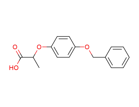 Molecular Structure of 59058-37-6 (Propionic acid, 2-[p-(benzyloxy)phenoxy]- (6CI))