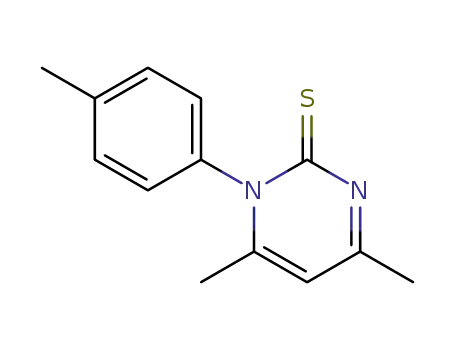 Molecular Structure of 80426-66-0 (2(1H)-Pyrimidinethione, 4,6-dimethyl-1-(4-methylphenyl)-)