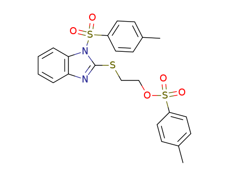 Ethanol,2-[[1-[(4-methylphenyl)sulfonyl]-1H-benzimidazol-2-yl]thio]-,1-(4-methylbenzenesulfonate) cas  77168-21-9
