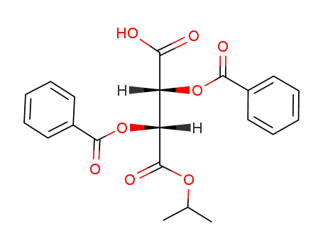 Molecular Structure of 117655-09-1 (isopropyl hydrogen 2,3-di-O-benzoyl-L-(+)-tartrate)