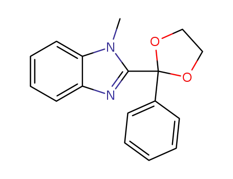 Molecular Structure of 76099-38-2 (1-methyl-2-(2-phenyl-1,3-dioxolan-2-yl)-1H-benzimidazole)