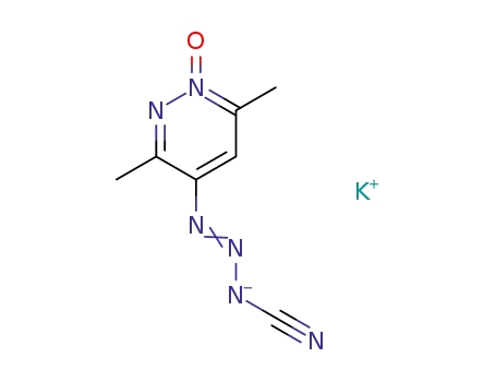 3,6-dimethyl-4-(3-cyano-1-triazeno)pyridazine 1-oxide potassium salt
