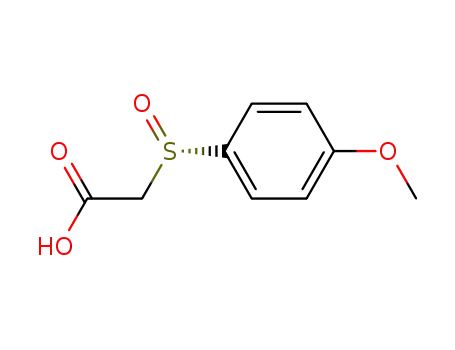 Molecular Structure of 125706-43-6 (Acetic acid, [(4-methoxyphenyl)sulfinyl]-, (S)-)