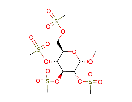Molecular Structure of 6160-89-0 (methyl 2,3,4,6-tetrakis-O-(methylsulfonyl)hexopyranoside)