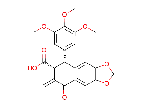 <5R-(5α,6α)>-5,6,7,8-tetrahydro-7-methylidene-8-oxo-5-(3,4,5-trimethoxyphenyl)naphtho<2,3-d><1,3>dioxole-6-carboxylic acid