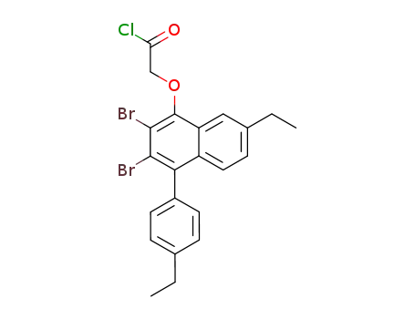 7-ethyl-4-(4-ethylphenyl)-2,3-dibromo-1-naphthyloxyacetyl chloride