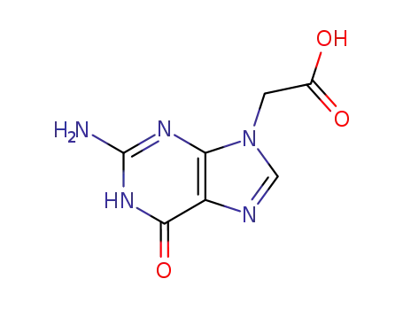 Molecular Structure of 281676-77-5 (9H-Purine-9-acetic acid, 2-amino-1,6-dihydro-6-oxo-)