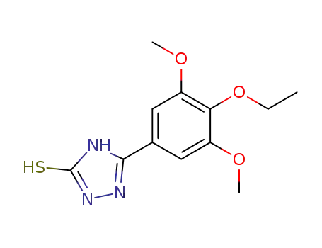 Molecular Structure of 77803-47-5 (3H-1,2,4-Triazole-3-thione,
5-(4-ethoxy-3,5-dimethoxyphenyl)-1,2-dihydro-)