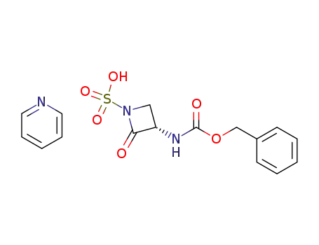 Molecular Structure of 80082-83-3 (1-Azetidinesulfonic acid, 2-oxo-3-[[(phenylmethoxy)carbonyl]amino]-,
(S)-, compd. with pyridine (1:1))