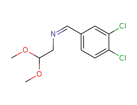 Molecular Structure of 73274-27-8 (N-<(3,4-dichlorophenyl)methylene>-2,2-dimethoxyethanamine)