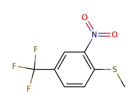 Molecular Structure of 71236-96-9 (4-METHYLTHIO-3-NITROBENZOTRIFLUORIDE)