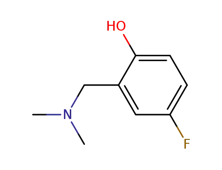 Molecular Structure of 46049-91-6 (2-DIMETHYLAMINOMETHYL-4-FLUORO-PHENOL)