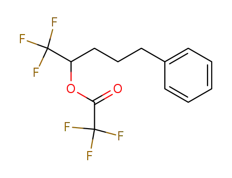 Molecular Structure of 112298-12-1 (Acetic acid, trifluoro-, 4-phenyl-1-(trifluoromethyl)butyl ester)