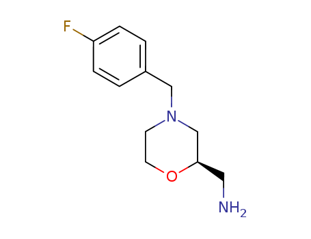 2-Morpholinemethanamine, 4-[(4-fluorophenyl)methyl]-, (2R)-