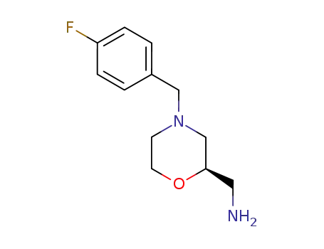 2-Morpholinemethanamine, 4-[(4-fluorophenyl)methyl]-, (2R)-