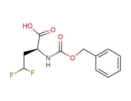 Molecular Structure of 467438-39-7 (Butanoic acid, 4,4-difluoro-2-[[(phenylmethoxy)carbonyl]amino]-, (2S)-)