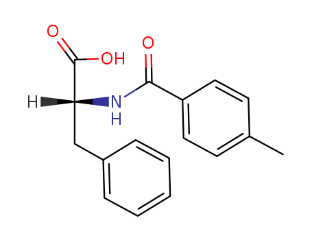 Molecular Structure of 105746-25-6 (D-Phenylalanine, N-(4-methylbenzoyl)-)